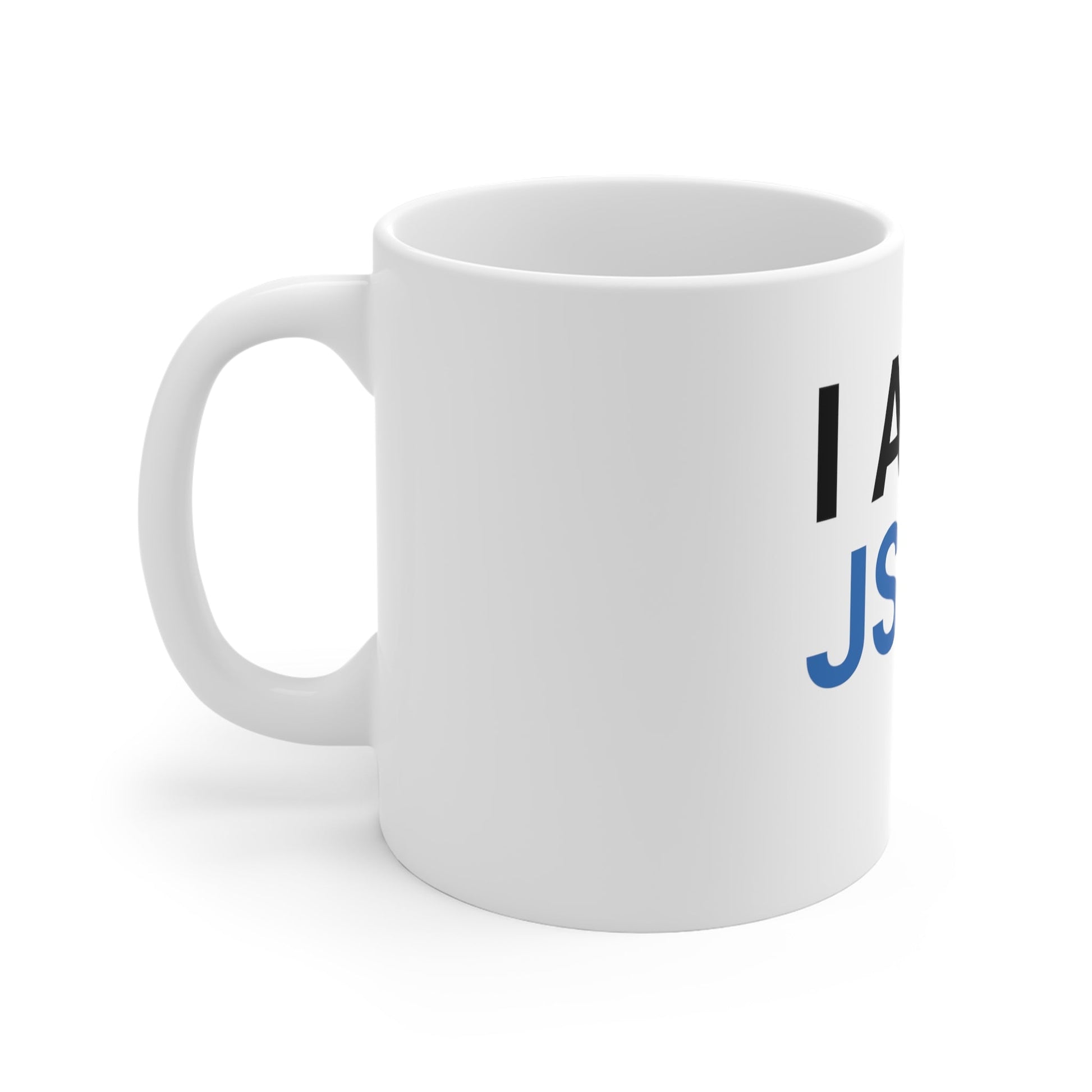 "I am JS" 11oz White Mug - Coder Cave