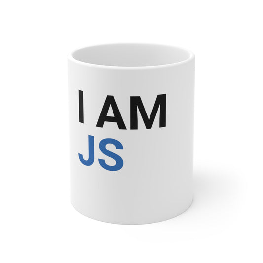 "I am JS" 11oz White Mug - Coder Cave