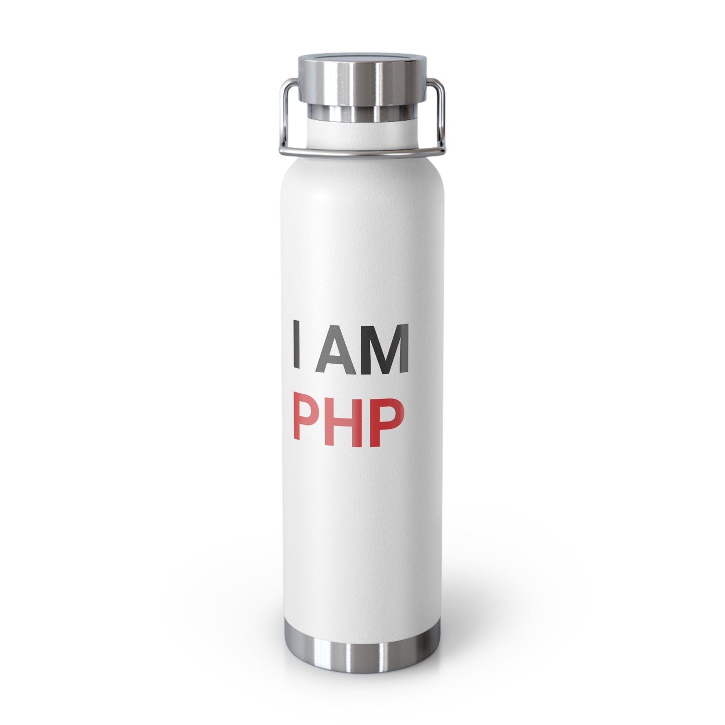 "I am PHP" Copper Vacuum Insulated Bottle, 22oz - Coder Cave