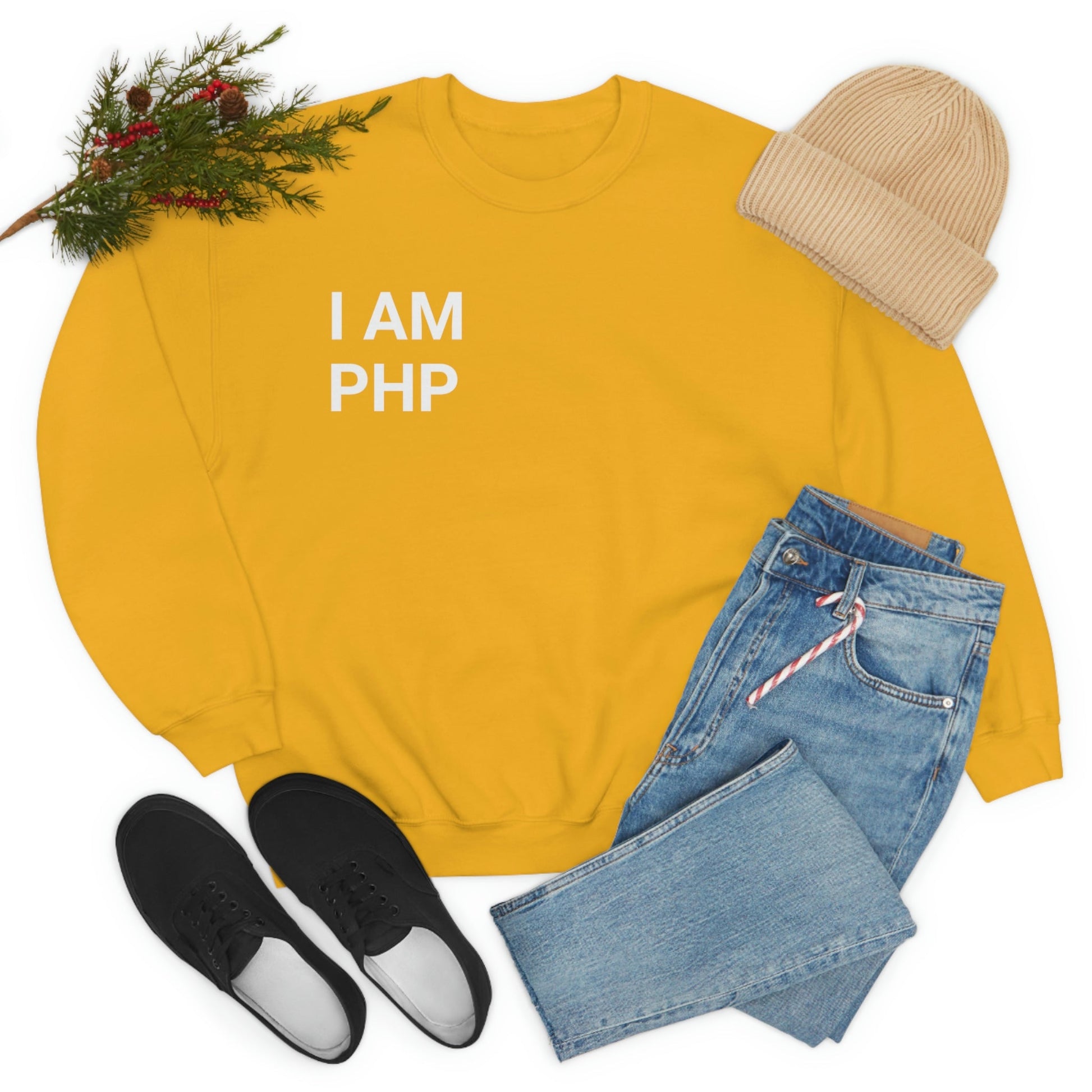 I am PHP Sweatshirt - Colour - Coder Cave