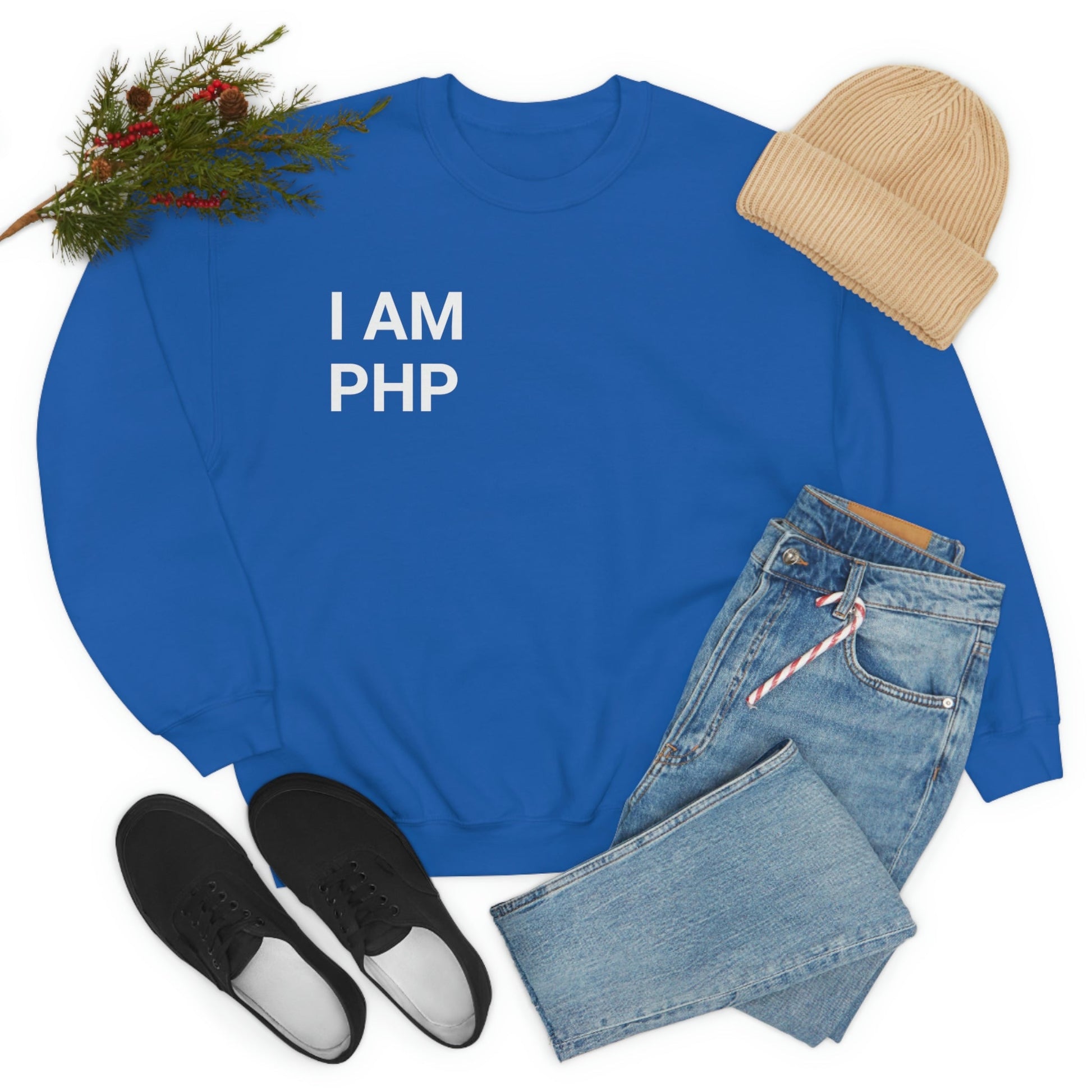 I am PHP Sweatshirt - Colour - Coder Cave