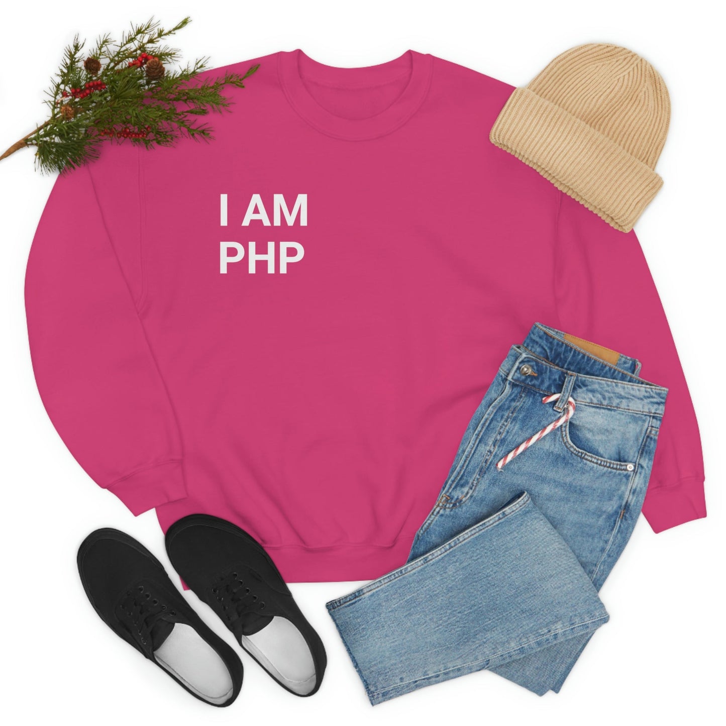 I am PHP Sweatshirt - Colour - Coder Cave