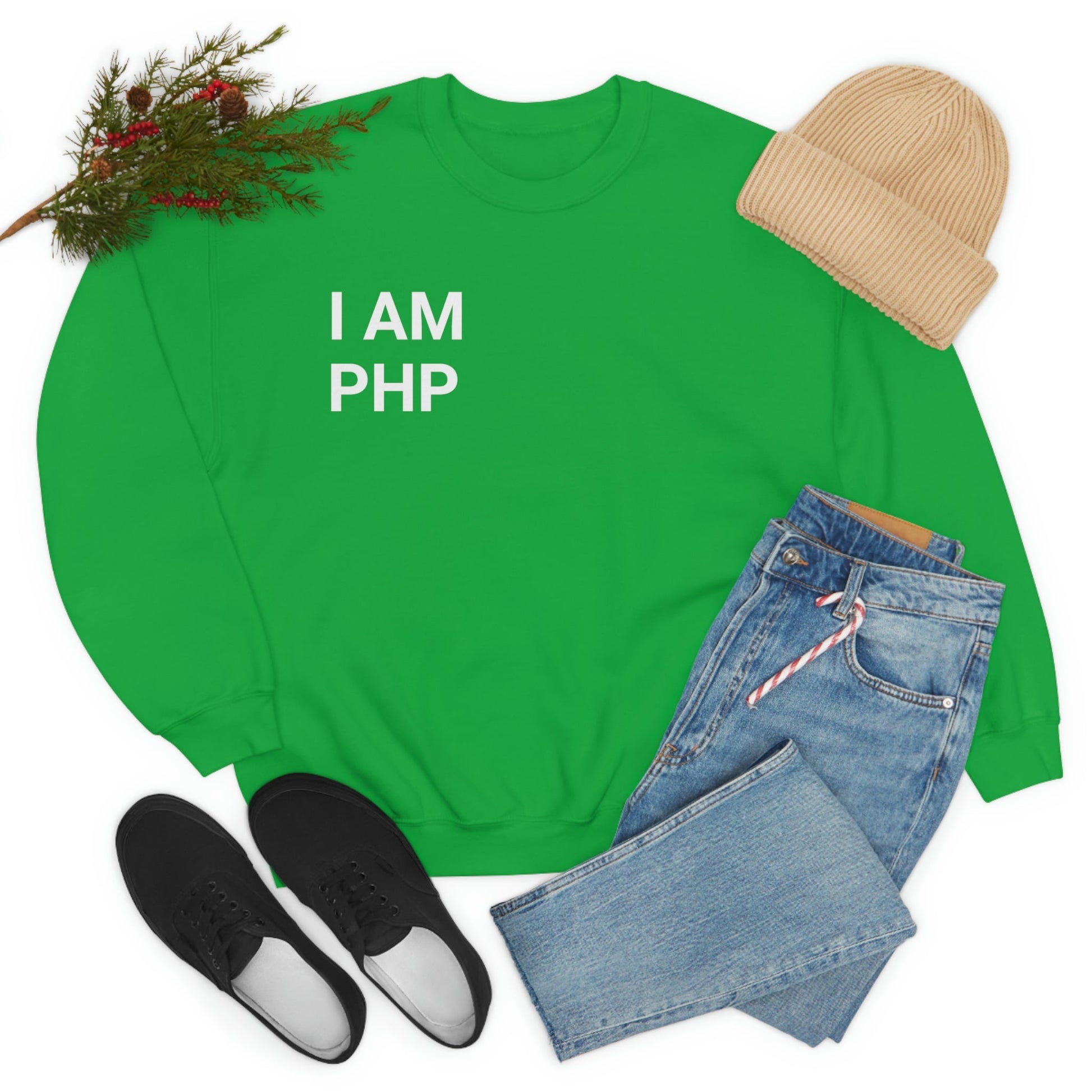 I am PHP Sweatshirt - Colour - Coder Cave