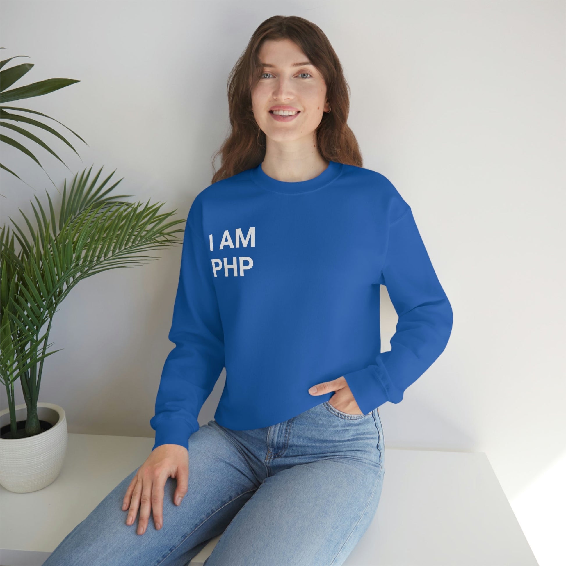 I am PHP Sweatshirt - Colour - Coder Cave
