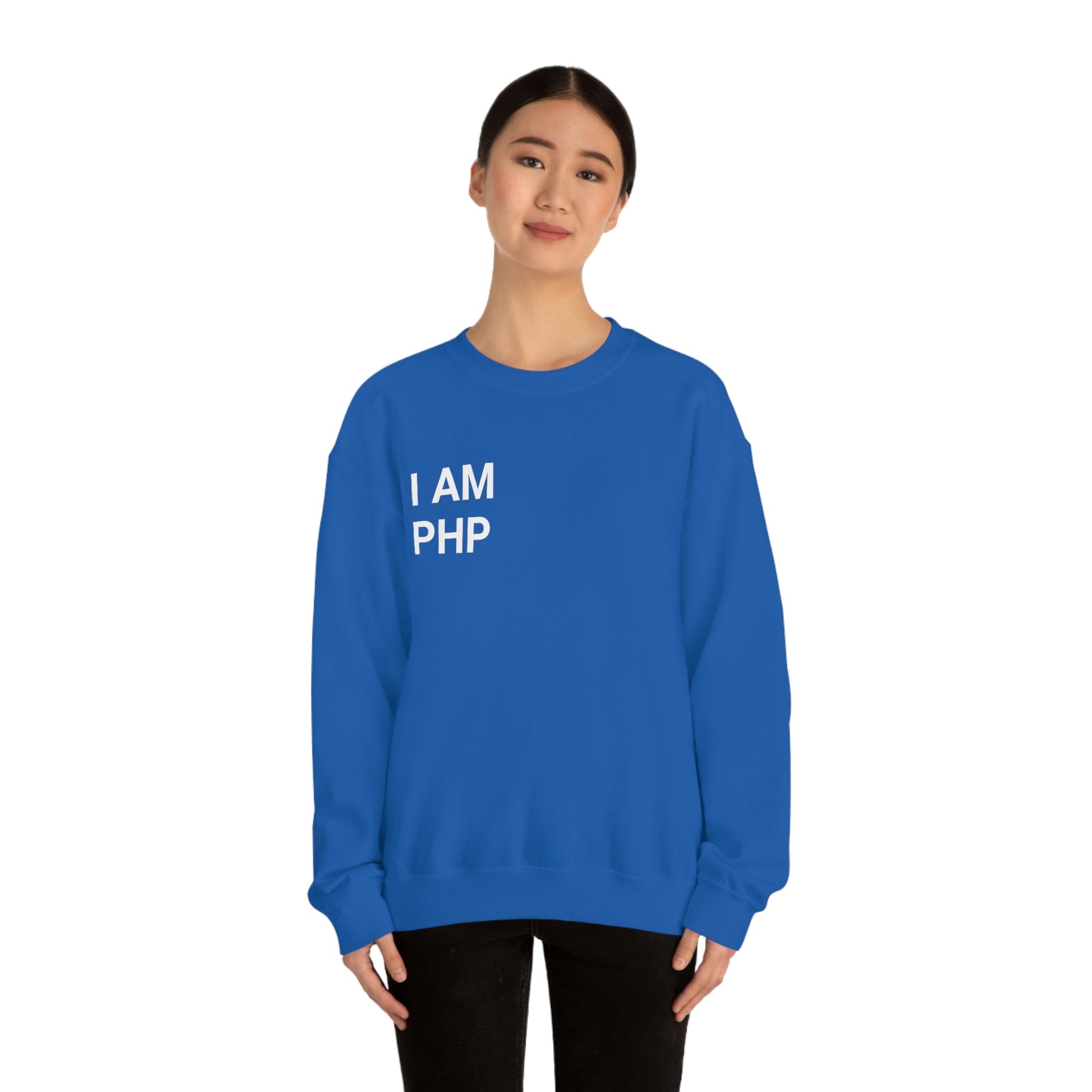 I am PHP Sweatshirt - Colour - Coder Cave