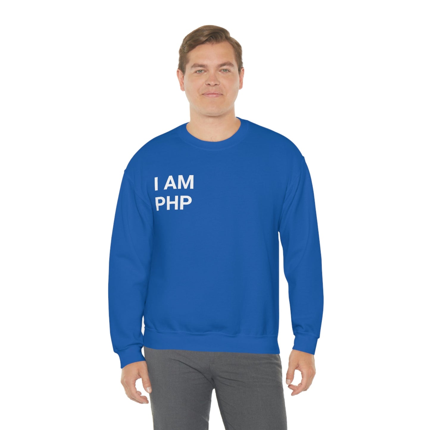 I am PHP Sweatshirt - Colour - Coder Cave