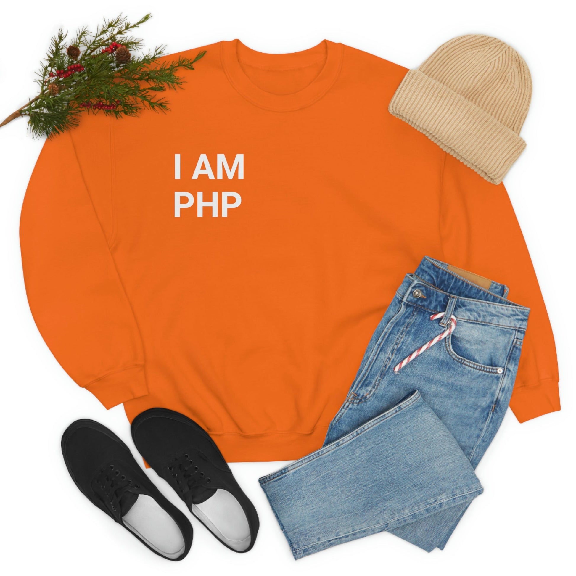 I am PHP Sweatshirt - Colour - Coder Cave