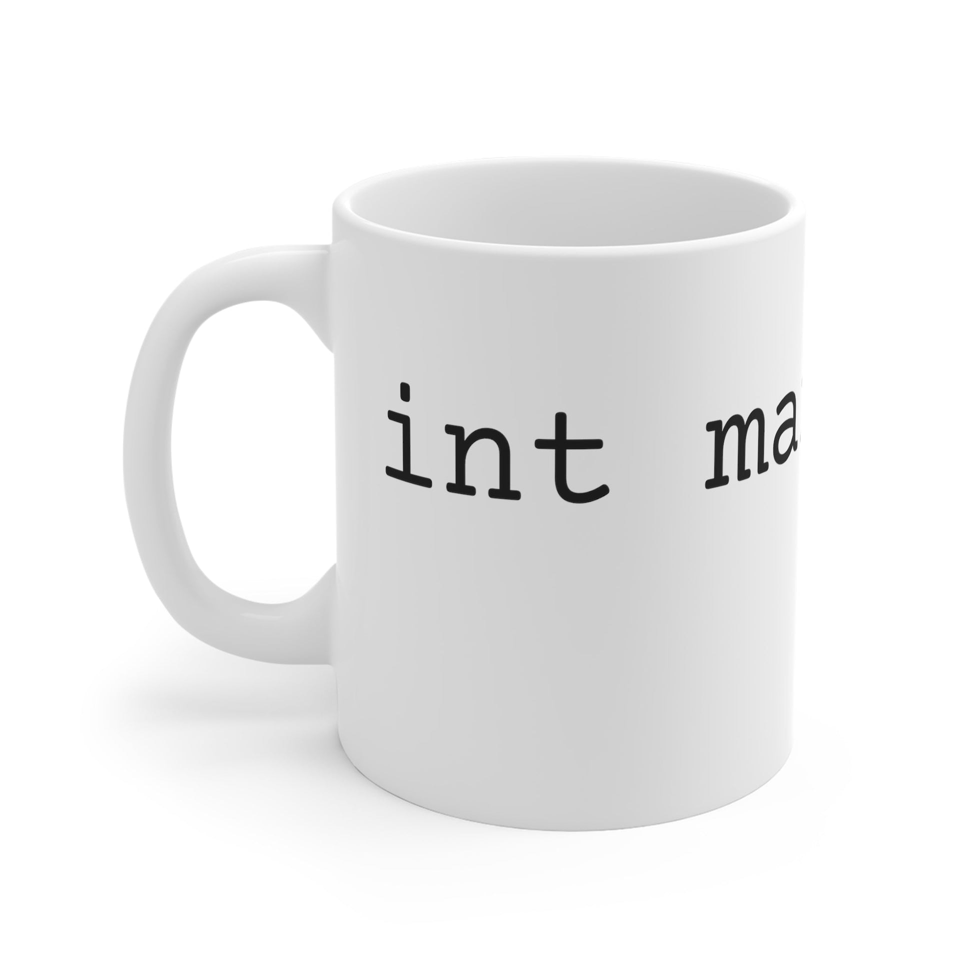 "int main()" 11oz White Mug - Coder Cave