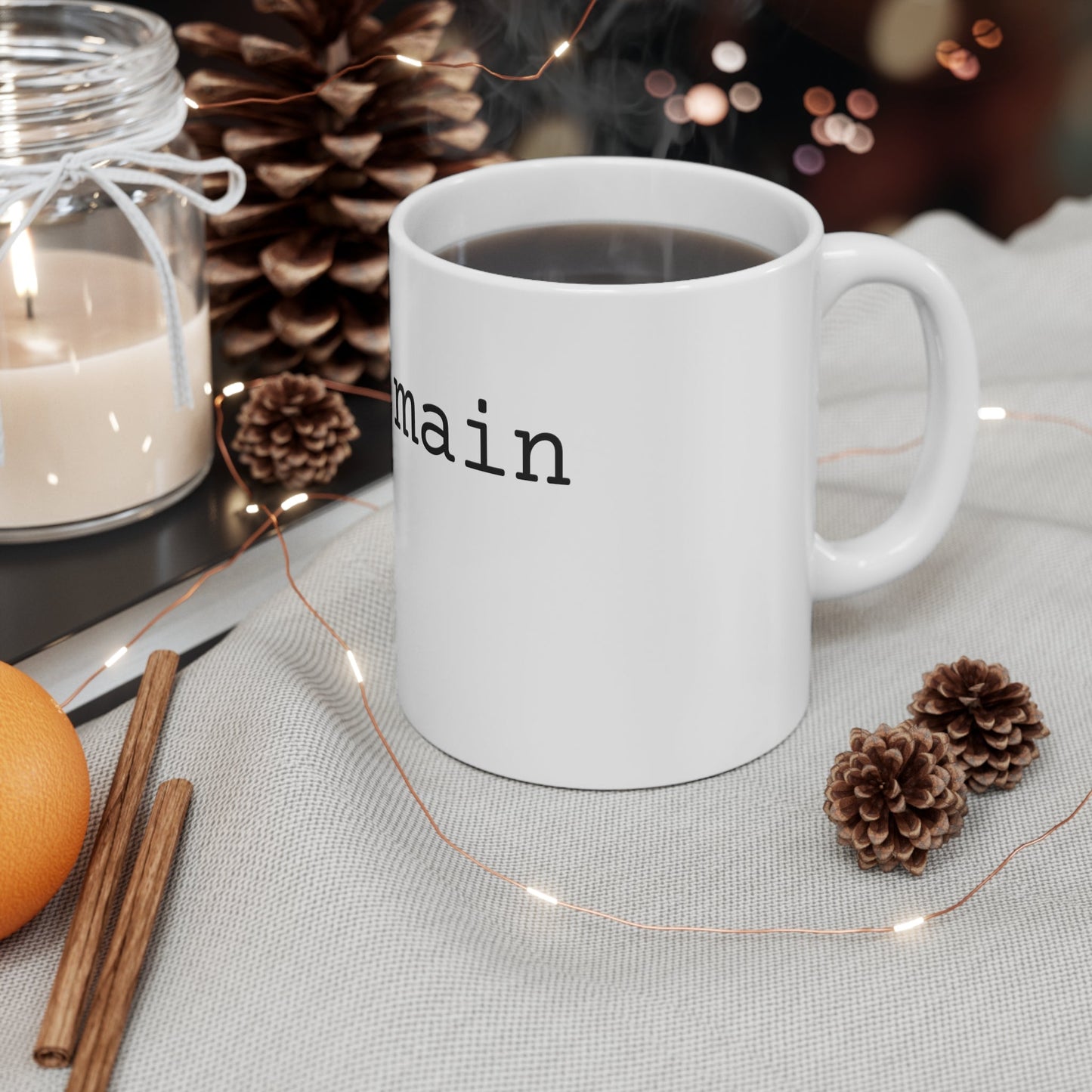 "package main" 11oz White Mug - Coder Cave