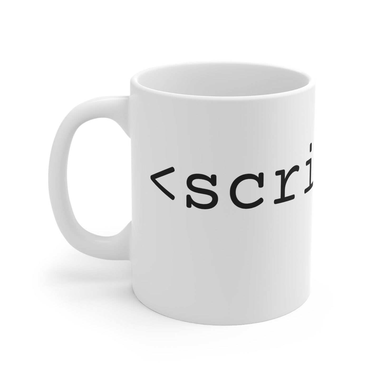 "<script>" 11oz White Mug - Coder Cave