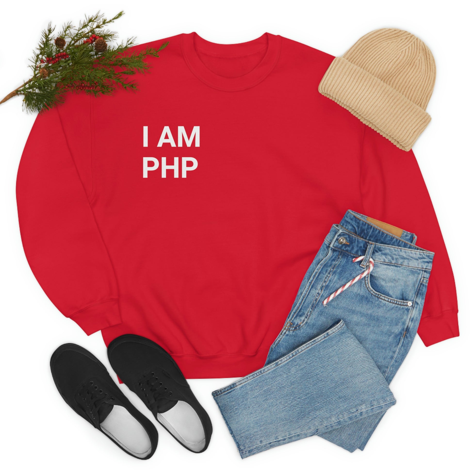 I am PHP Sweatshirt - Colour - Coder Cave