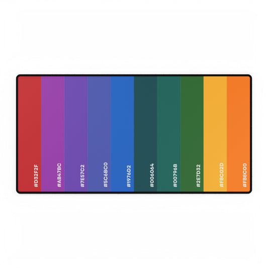 Hex Rainbow Desk Mat