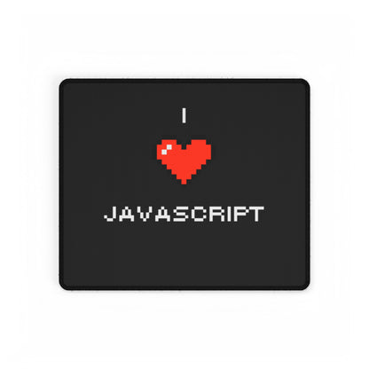 I Heart JavaScript Black Desk Mat