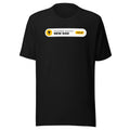 Achievement Unlocked New Dad black t-shirt, white notification pill with gold trophy badge and +1000 XP