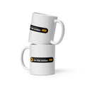 Achievement Unlocked I'm the Daddy white mug, black notification pill with gold trophy badge